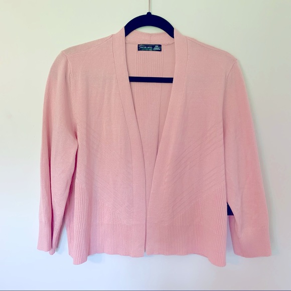 NWT Verve Ami soft pink open front cardigan, size M - Picture 1 of 8